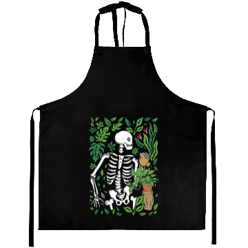 Discover Skeleton Garden Humor Introverted Gardener Aprons