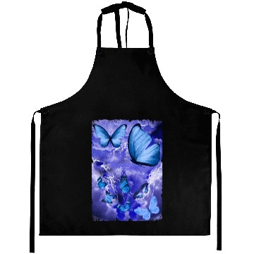 Discover Blue Butterflies Lightning Butterfly Lover Aprons