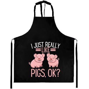Discover Farm Animal Lover Farmer Funny Gift Pig Aprons