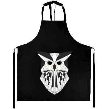 Discover White owl geometrical Aprons