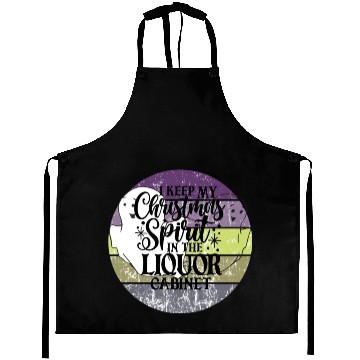 Discover Funny Christmas Spirit Ghosts Sunset Aprons