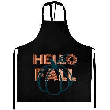 Discover Hello Fall Cute Nature Autumn Pumpkins Aprons