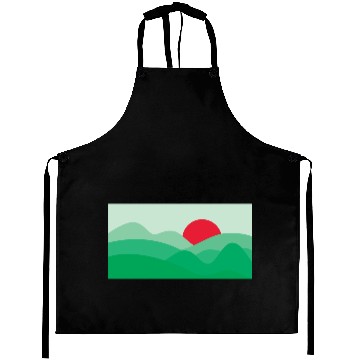 Discover Minimalist Sun Fern Green Aprons