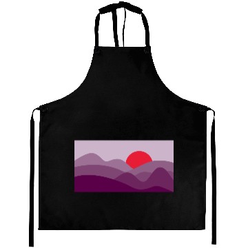 Discover Minimalist Sun Dark Orchid Purple Aprons