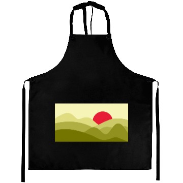 Discover Minimalist Sun Lime Green Aprons