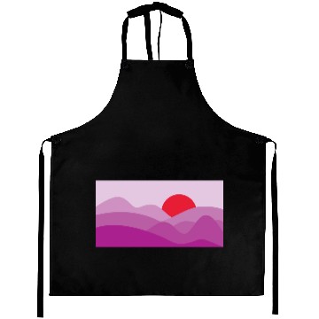 Discover Minimalist Sun Fandango Purple Aprons