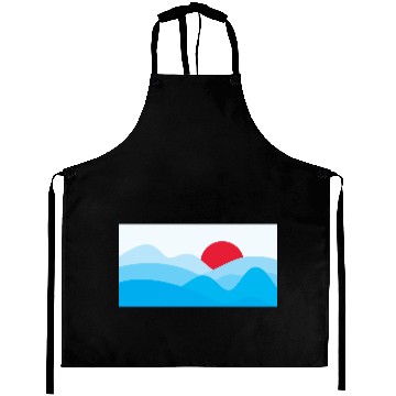 Discover Minimalist Sun Light Blue Aprons