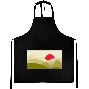 Discover Minimalist Sun Olive Green Aprons