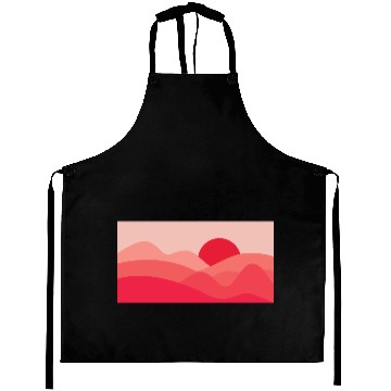 Discover Minimalist Sun Rose Red Aprons