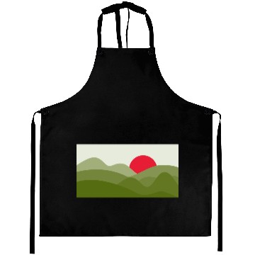 Discover Minimalist Sun Pickle Green Aprons
