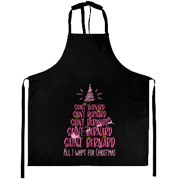 Discover Saint Bernard Christmas Dog breed Christmas Tree Aprons