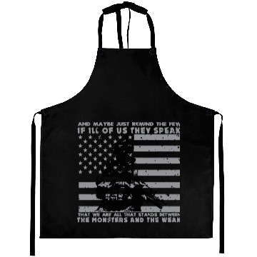 Discover The Monsters And The Weak US Army Veteran Aprons
