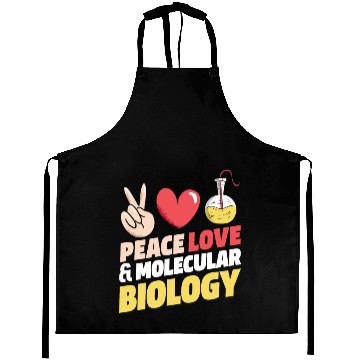 Discover Biology Biologist Peace Love Aprons