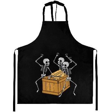 Discover Retro Halloween Skeleton Playing Ouija Horror Aprons
