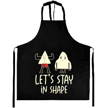 Discover Gym Cute Motivational Geometric Shapes Working Out Aprons