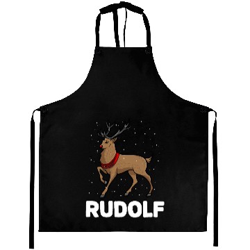 Discover Christmas Santa's Reindeer Lazy Costume Rudolph Aprons