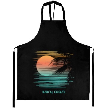Discover Artistic Ivory Coast Africa Palm Tree Vacation Aprons