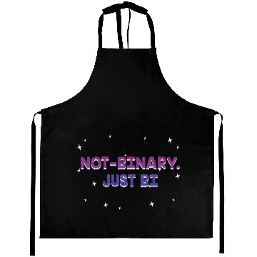 Discover Not Binary Just Bi Bisexual Sayings Bi Pride Aprons