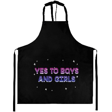 Discover Yes to Boys and Girls Bisexual LGBTQ Bi Pride Aprons