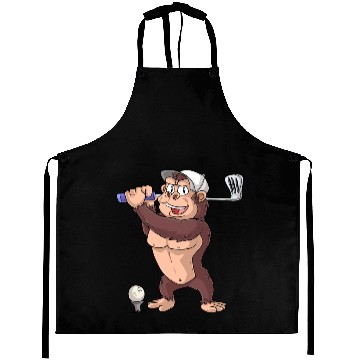 Discover Golfing Monkey Aprons