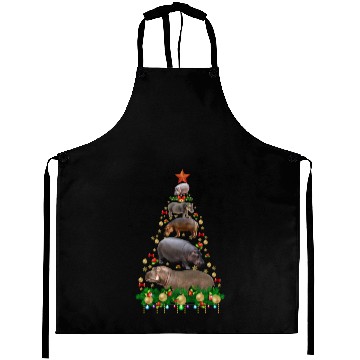 Discover Hippo Christmas Tree Aprons