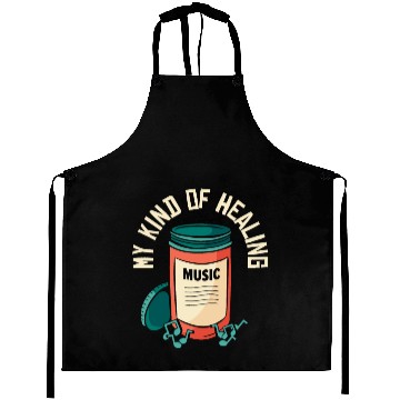 Discover Music Pills Musician Notes Lover Healing Aprons