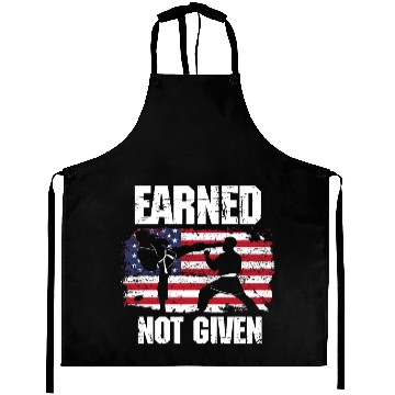 Discover Earned Not Given! Karate Fighter Martial Arts Aprons