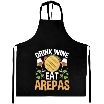 Discover Arepas Lover Wine Drinking Hispanic Heritage Month Aprons
