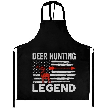 Discover Deer Hunting Legend American Flag Aprons