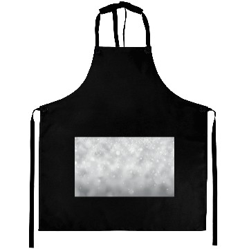 Discover Grey Bokeh Christmas Snowflakes Aprons