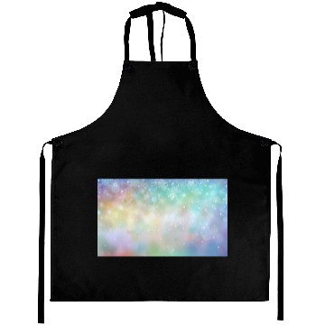 Discover Colorful Bokeh Christmas Snowflakes Aprons