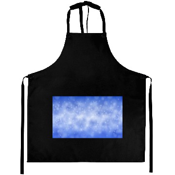 Discover Blue Christmas Snowflakes Bokeh Winter Aprons