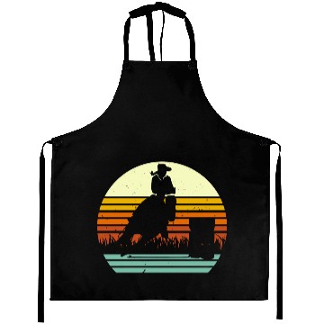 Discover Barrel Racing Retro Sun Style Aprons