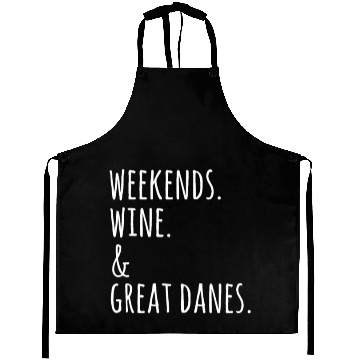 Discover Weekends Wine And Great Dane Aprons