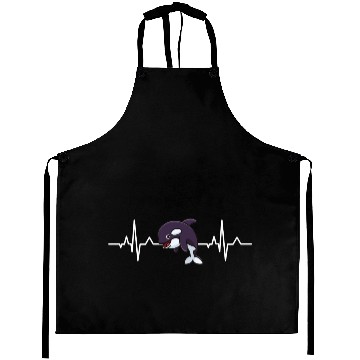 Discover Killerwhale Predator Animal Gift Heartbeat Orca Aprons