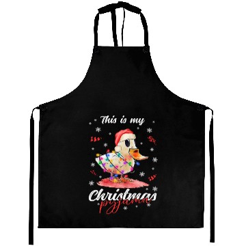 Discover Winter Christmas Pyjama Duck Aprons