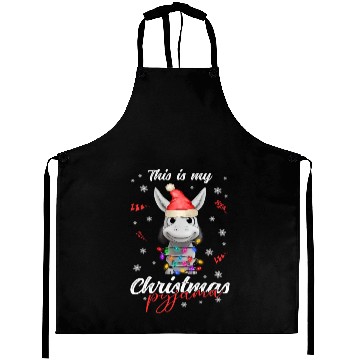 Discover Winter Christmas Pyjama Donkey Aprons