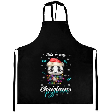 Discover Winter Christmas Pyjama Panda Aprons