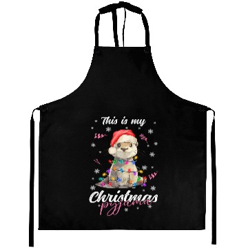 Discover Winter Christmas Pyjama Otter Aprons
