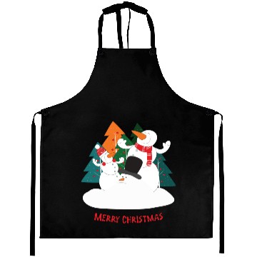 Discover Merry Christmas Snowman Aprons