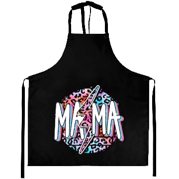 Discover Mama Lightning Bolt Aprons, Mama Aprons, Leopard