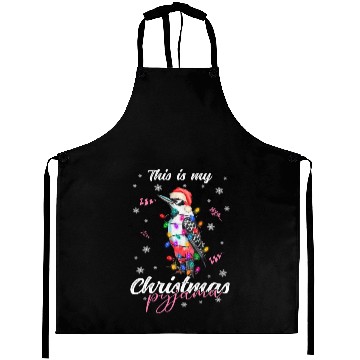 Discover Winter Christmas Pyjama Woodpecker Aprons