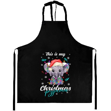 Discover Winter Christmas Pyjama Elephant Aprons
