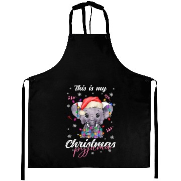 Discover Winter Christmas Pyjama Elephant Aprons