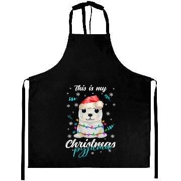 Discover Winter Christmas Pyjama Seal Aprons