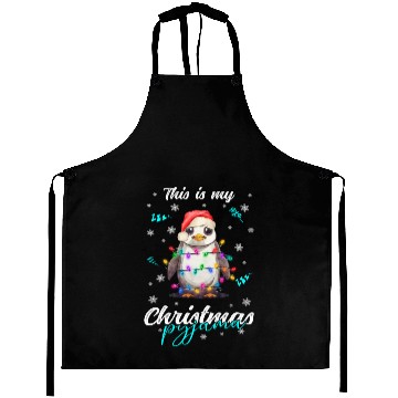 Discover Winter Christmas Pyjama Penguin Aprons