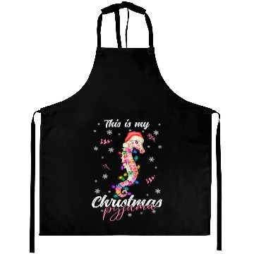 Discover Winter Christmas Pyjama Seahorse Aprons