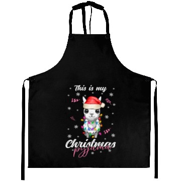 Discover Winter Christmas Pyjama Llama Aprons