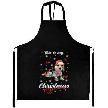 Discover Winter Christmas Pyjama Beagle Aprons