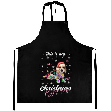 Discover Winter Christmas Pyjama Beagle Aprons